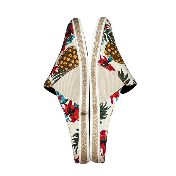 Aerosoles A2 10.5 Have Fun Pineapple Canvas Slip On Boho Comfort Mule Flats - Picture 8 of 12